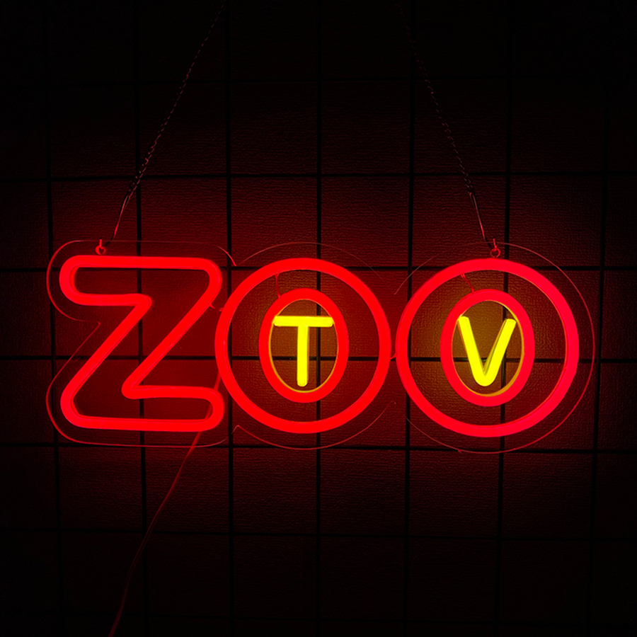 Zoo Party Games - Letrero de neón Zoo Tv, decoración