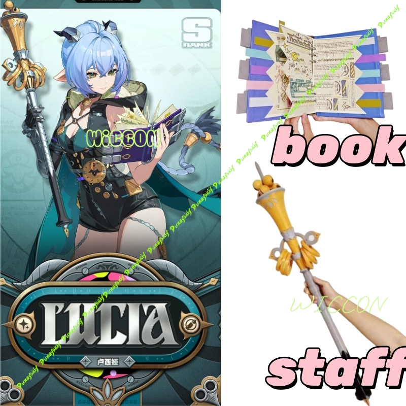 Book Party Games - Zenless Zone Zero Lucia-accesorios de Cosplay,
