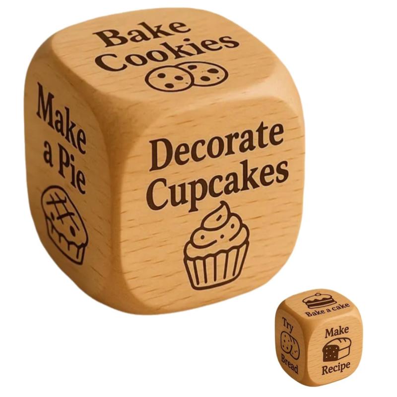 Dados de madera hechos a mano  - Book Party Games reseña y precio