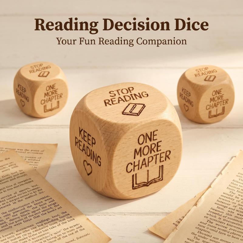Dados de madera hechos a mano  - Book Party Games reseña y precio