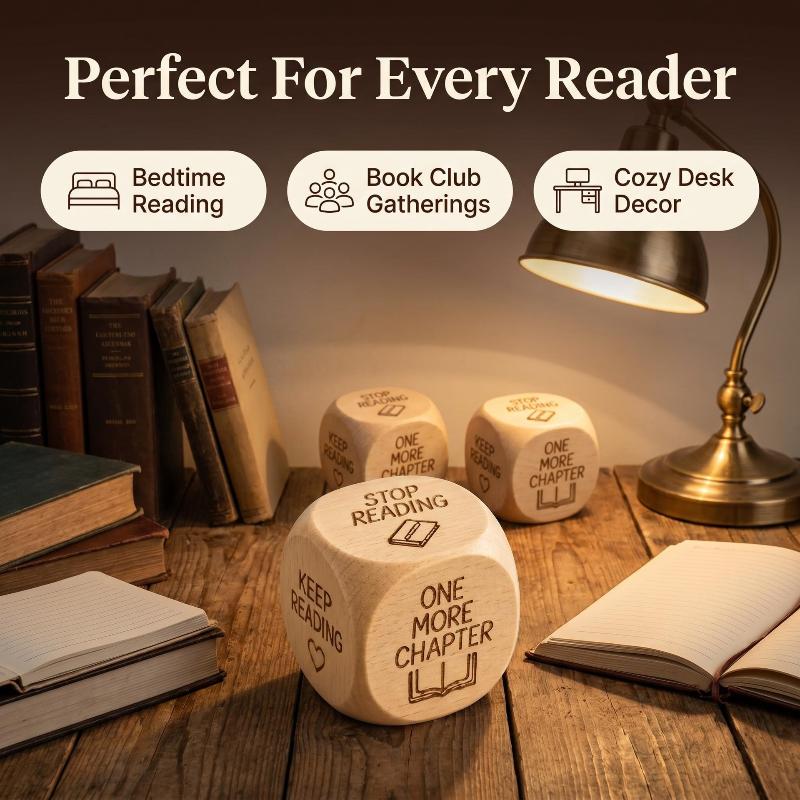 Dados de madera hechos a mano  - Book Party Games reseña y precio